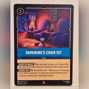 Disney Lorcana Winterspell TCG Darkwing's Chair Set Card 168/204